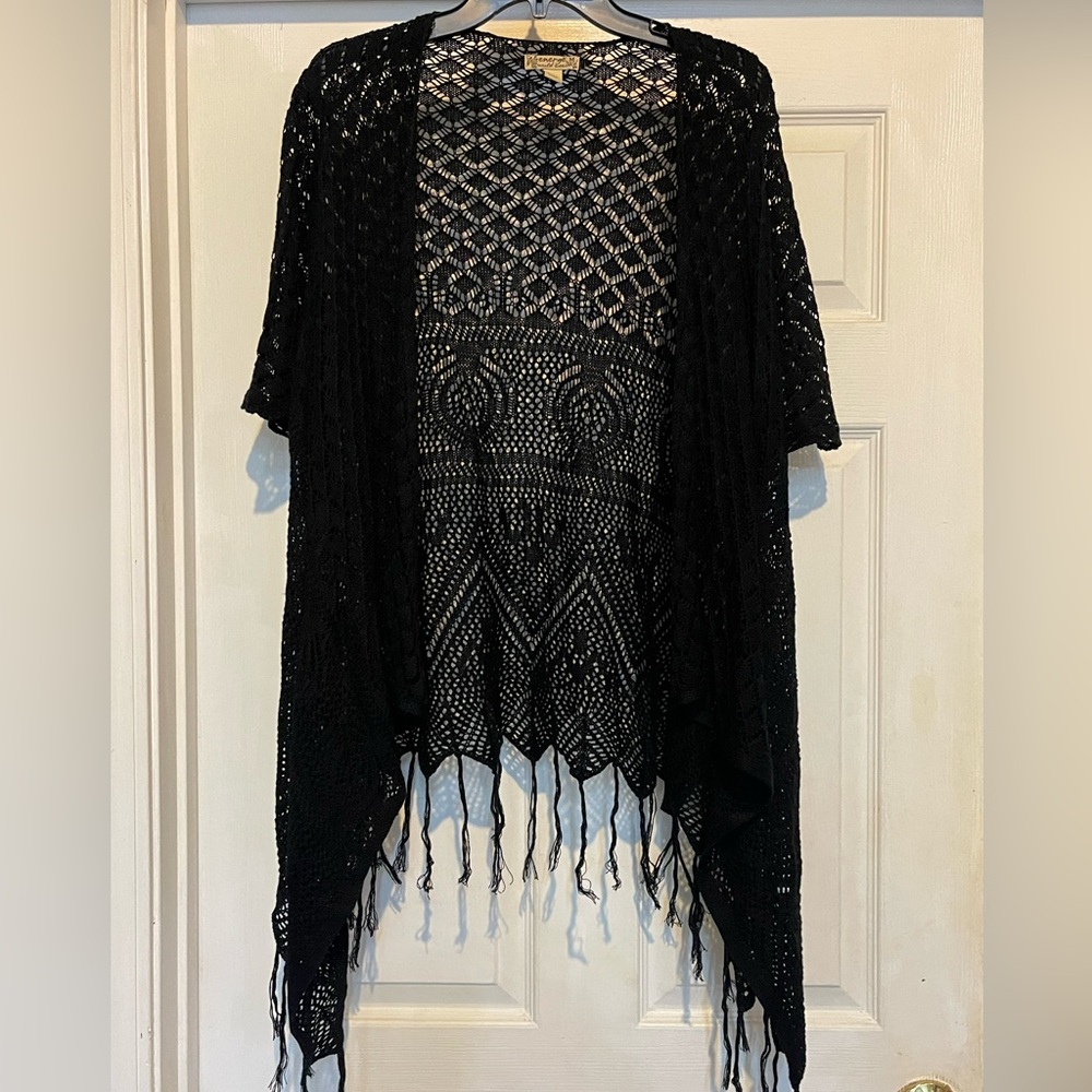 Black knit Shaw